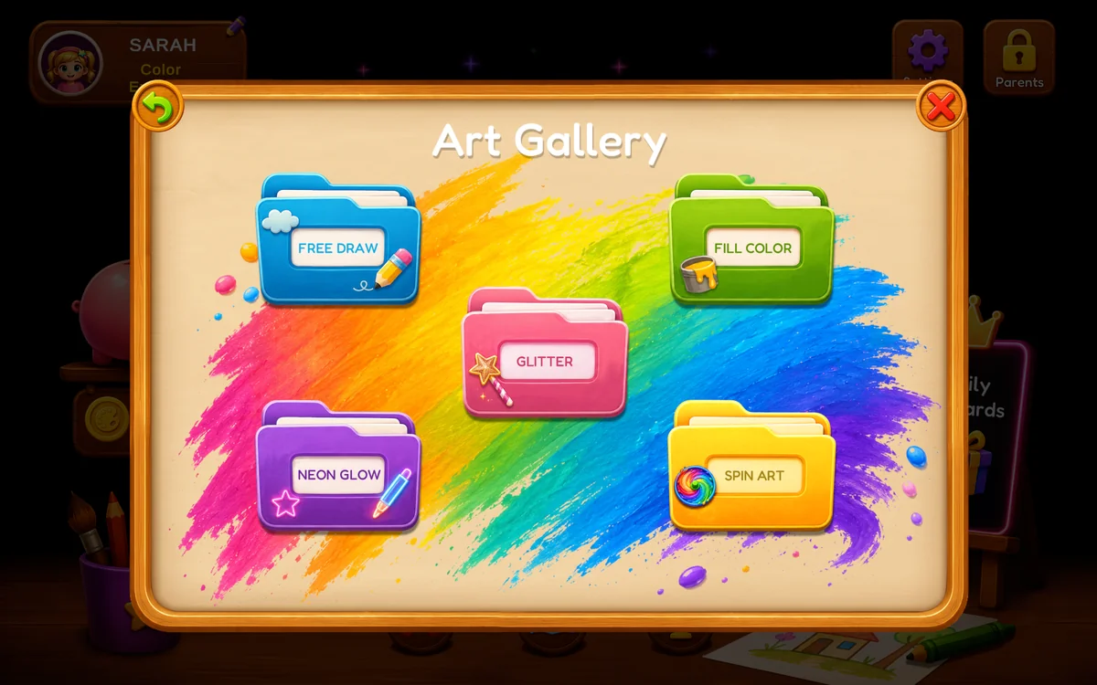 MagicPalette art gallery screen