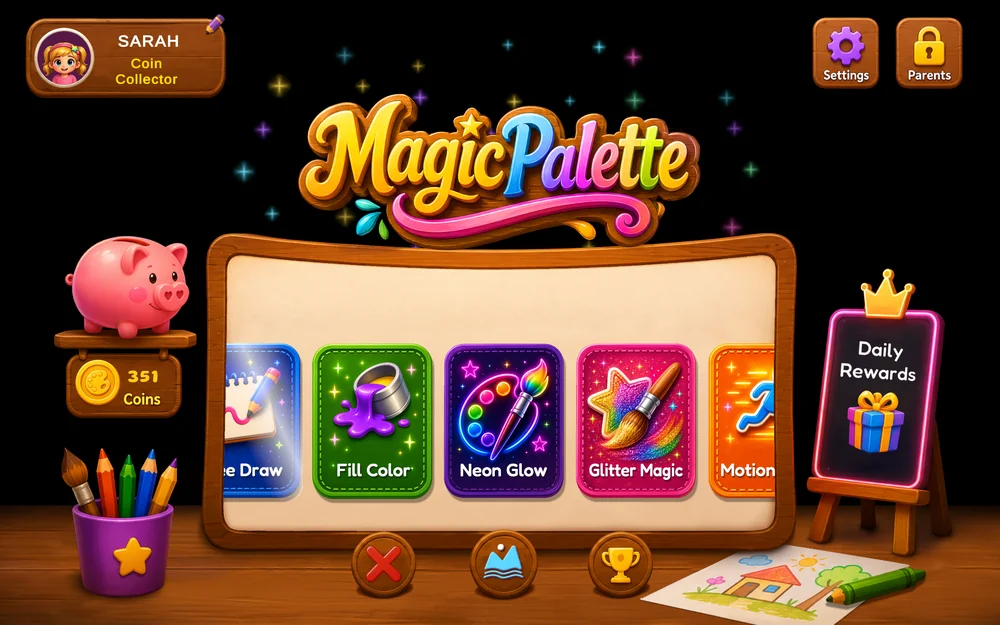 MagicPalette home screen